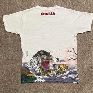 NWOT Godzilla White Graphic Tee - Short Sleeve